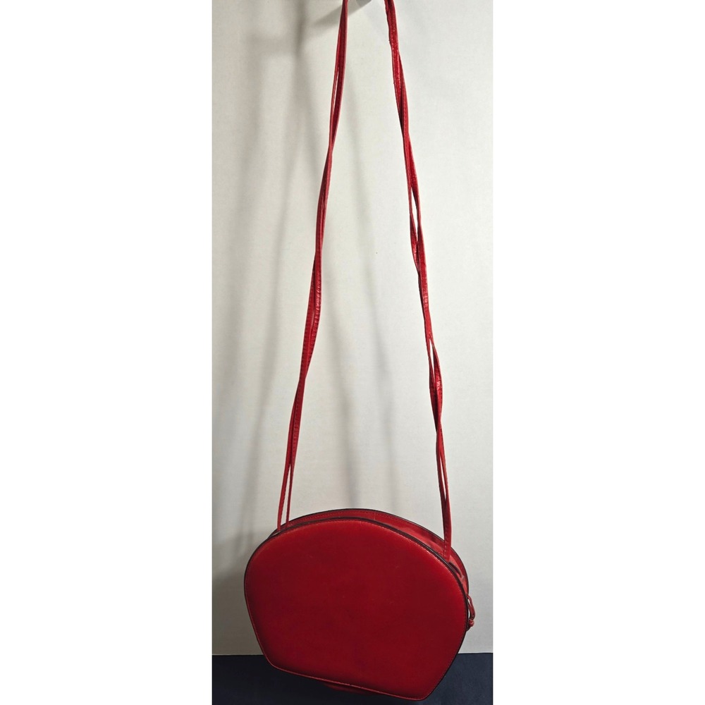 Lord and Taylor Crossbody Bag Red soft to touch Leather Made in Italy